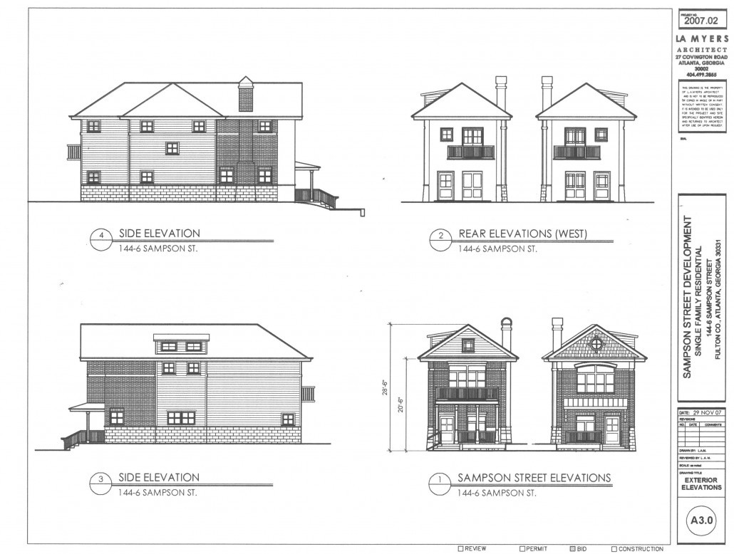 Townhome Development Elevations